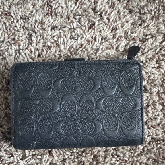 Coach Embossed Black Leather Wallet - Picture 2 of 5
